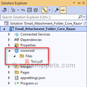ASP.Net Core Razor Pages: Send Email with attachment from Folder (Directory)