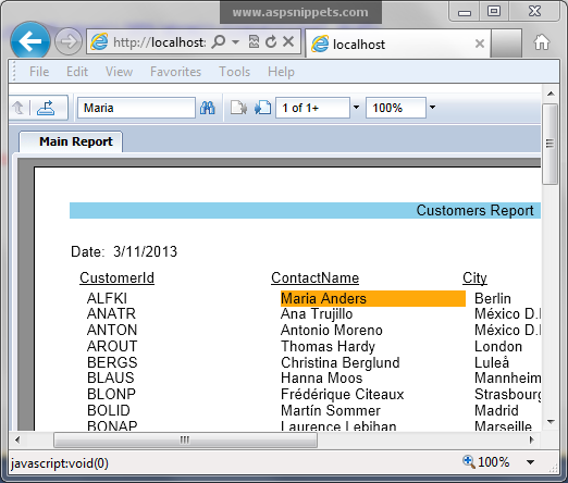 Crystal Reports Error: No valid report source is available