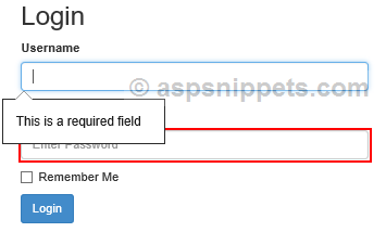 Responsive Bootstrap Login Form Tutorial with example in ASP.Net