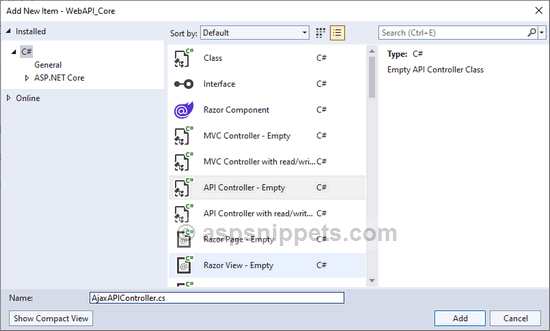 .Net Core 6: Create Web API in Visual Studio 2022 step by step