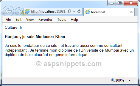 Automatically detect Browser Language and Culture in ASP.Net using C# and VB.Net