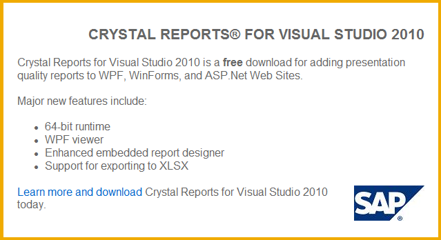 Crystal Report For Visual Studio 2017