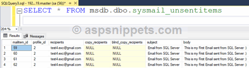 How to clear mail queue in SQL Server