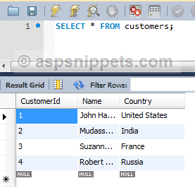 ASP.Net MVC:Populate WebGrid using MySQL database and Entity Framework