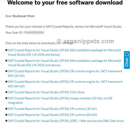 Download Crystal Reports for Visual Studio 2022