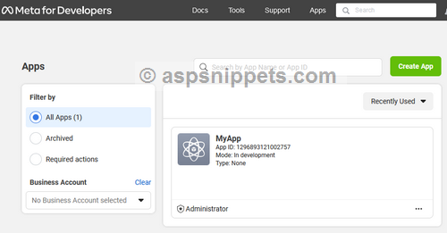 Create a Facebook application to get an AppID for your Website or Blog