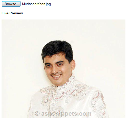 html display image from input file