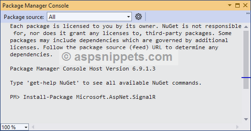 Step by Step SignalR application in ASP.Net