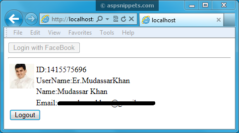 How to logout from FaceBook website using Graph API in ASP.Net
