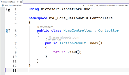 Net Core 10: ASP.Net Core Hello World Tutorial