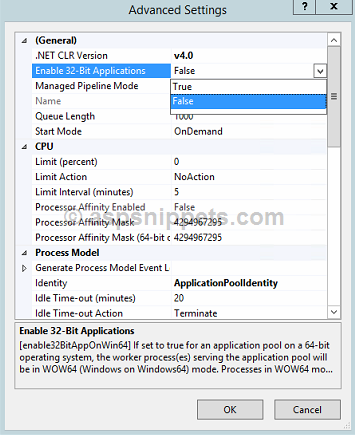 IIS 7 and IIS 8: Enable 32 bit Applications in Application Pool of IIS Server