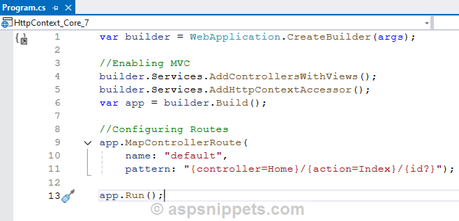 .Net Core 7: Using HttpContext in ASP.Net Core