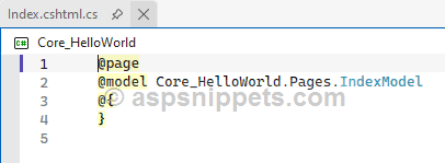 Net Core 10: ASP.Net Razor Pages Hello World Tutorial