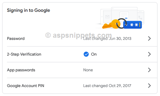 Generate App Password for Gmail Account