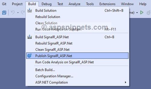 Publish web application in Visual Studio 2022