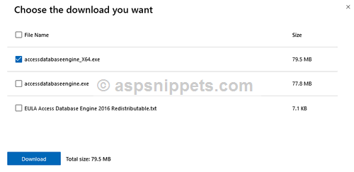 Download Microsoft.ACE.OLEDB.16.0 provider for 32bit and 64bit