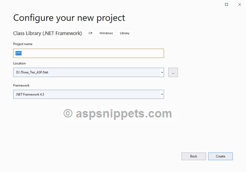 Implement Three Tier Architecture in ASP.Net