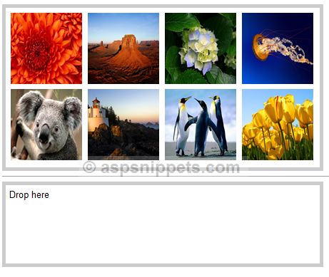 Drag and Drop images from one DIV to another using jQuery