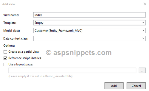 Bind HTML Table in ASP.Net MVC