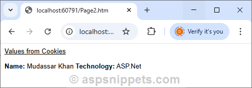 Send (Pass) Data (Values) from one page to another using jQuery