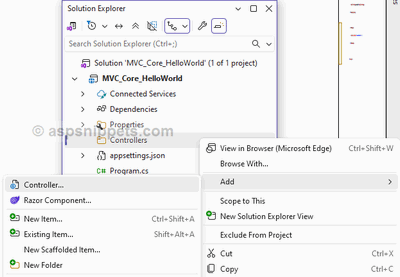 Net Core 10: ASP.Net Core Hello World Tutorial