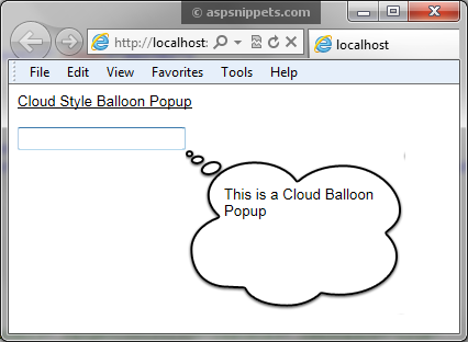 ASP.Net AJAX Balloon Popup Extender Example: Cloud Rectangle and Custom Oval Styles