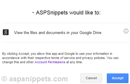 Display (View) list of files from Google Drive using Google Drive API in ASP.Net with C# and VB.Net