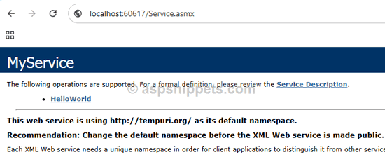 Hide Method Description and Documentation of ASP.Net (ASMX) Web Services when browsed