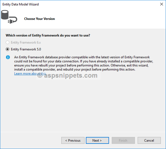 Connect and Configure Entity Framework to MySQL database in ASP.Net MVC