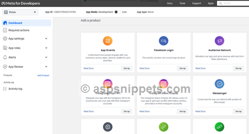 Create a Facebook application to get an AppID for your Website or Blog