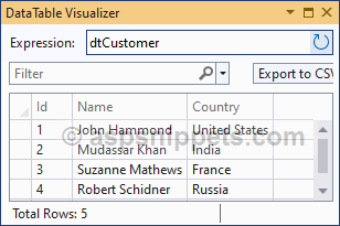 Create new DataTable from existing DataTable in C# and VB.Net