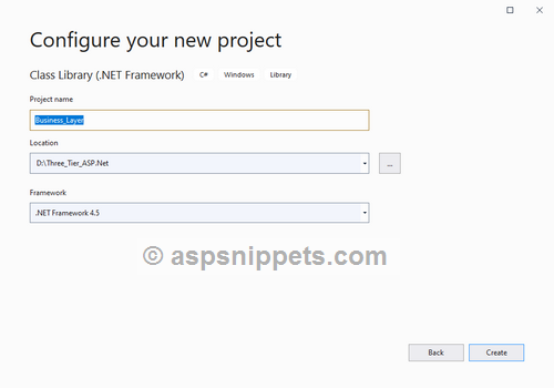 Implement Three Tier Architecture in ASP.Net