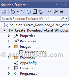 Create vCard in Windows Forms using C# and VB.Net