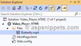 Using HTML5 Video Player in HTML
