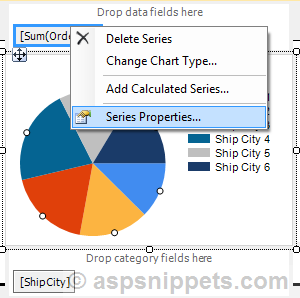 Adding Charts to ASP.Net ReportViewer Control: Display Pie Chart in RDLC Report in ASP.Net