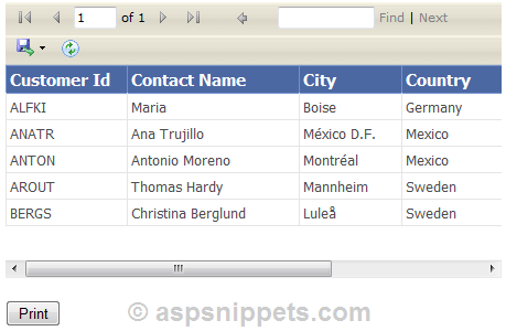 Print RDLC Report without Print Preview using JavaScript in ASP.Net