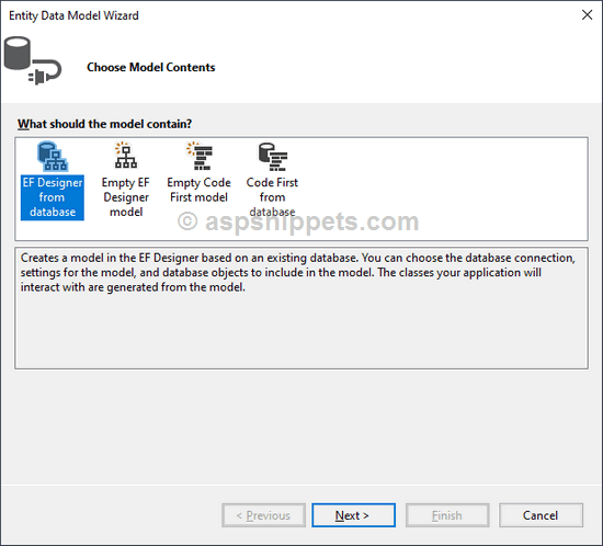 Configure Entity Framework Step By Step in ASP.Net