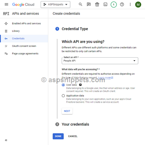 Google Developer Console: Generate Client ID and Client Secret for use with Google APIs