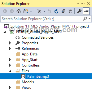 Using HTML5 Audio Player in ASP.Net MVC