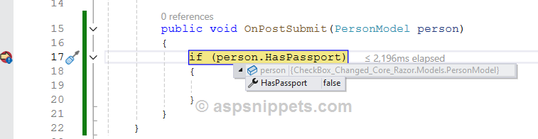 CheckBox Check Changed event in ASP.Net Core Razor Pages
