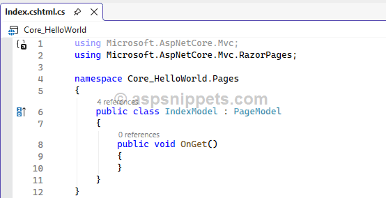Net Core 10: ASP.Net Razor Pages Hello World Tutorial