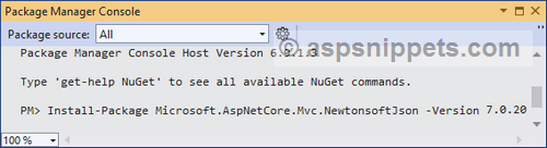 Configuring Newtonsoft library in ASP.Net Core 7