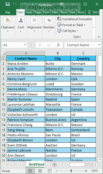 Export GridView ( all pages ) with Paging enabled ( AllowPaging ) to Excel in ASP.Net