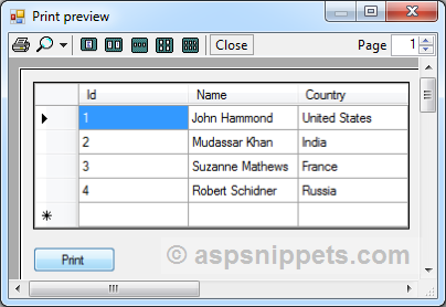Print contents of Form in Windows Forms (WinForms) Application using C# and VB.Net