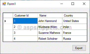 Export DataGridView to Word in Windows Application using C# and VB.Net