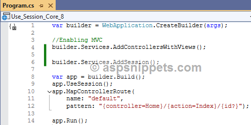 .Net Core 8: Enable Session in ASP.Net Core