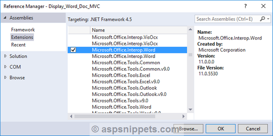 Display Word document on web page in ASP.Net