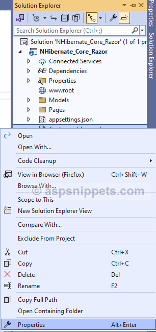 Using NHibernate in ASP.Net Core Razor Pages