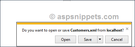 Download XML File in ASP.Net MVC