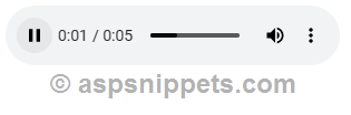 Using HTML5 Audio Player in ASP.Net